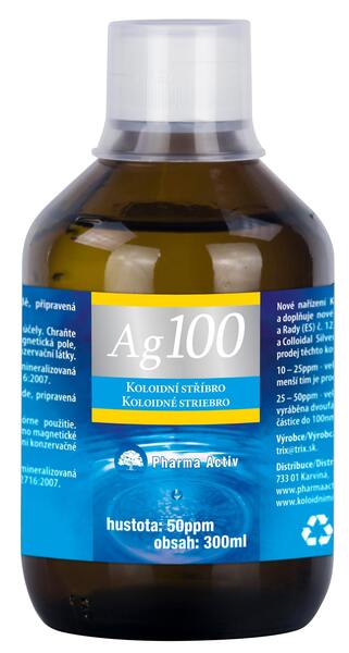 Pharma Activ Koloidní stříbro Ag 100 50ppm 300 ml