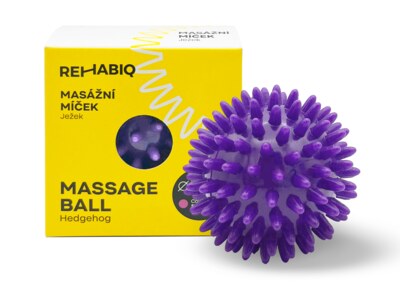 Rehabiq Masážní míček Ježek 7 cm fialový 1 ks Rehabiq Masážní míček Ježek 7 cm fialový 1 ks