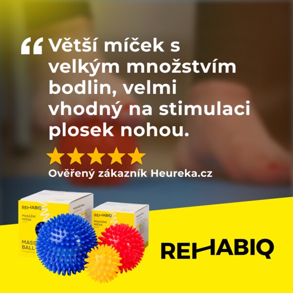 Rehabiq Masážní míček Ježek 9 cm zelený 1 ks