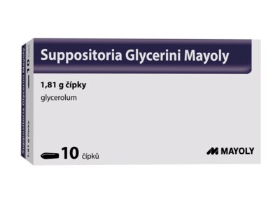 Suppositoria Glycerini Mayoly 1,81 g 10 čípků