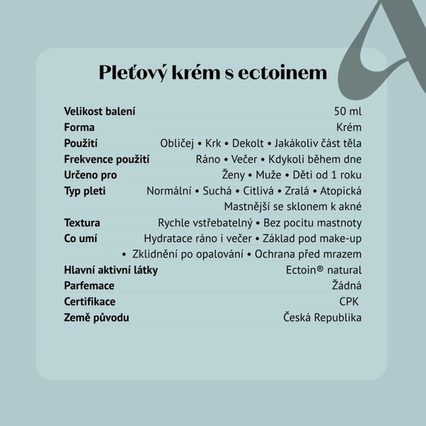 Aromatica Hydratační pleťový krém s ectoinem 50 ml Aromatica Hydratační pleťový krém s ectoinem 50 ml