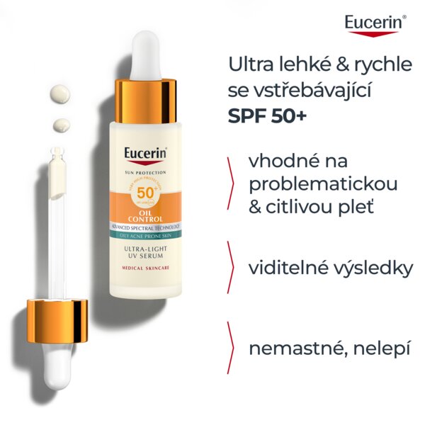 Eucerin Sun UV Sérum na opalování na obličej SPF50+ 30 ml