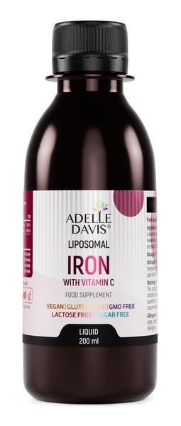 Adelle Davis Lipozomální Železo + Vitamin C 200 ml