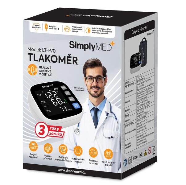 SimplyMed Pažní digitální tlakoměr LT-P70 1 ks