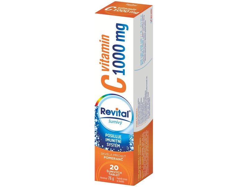 Revital C vitamin 1000 mg pomeranč 20 šumivých tablet