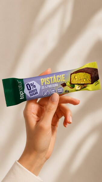 Topnatur tyčinka Protein Pistácie No Added Sugar 40 g 