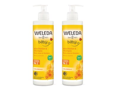 Weleda Baby Měsíčkový mycí krém a šampon 400 ml 1+1 ZDARMA