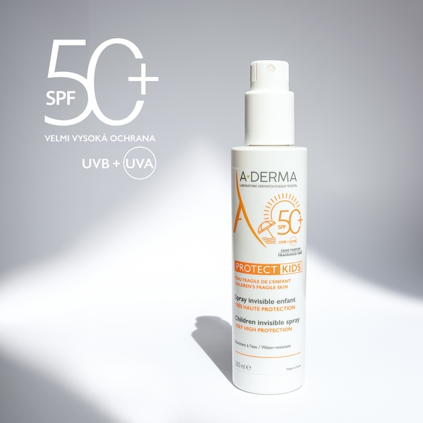 A-Derma Protect Kids SPF50+ Transparentní sprej 200 ml