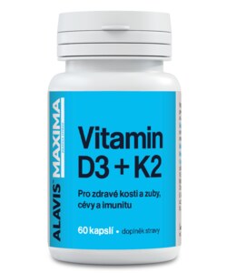 Alavis Maxima Vitamin D3+K2 60 kapslí