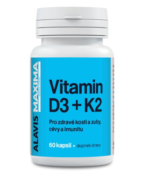 Alavis Maxima Vitamin D3+K2 60 kapslí Alavis Maxima Vitamin D3+K2 60 kapslí