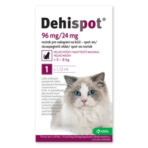 Dehispot 96 mg / 24 mg Spot-on 1,12 ml 1 ks Dehispot 96 mg / 24 mg Spot-on 1,12 ml 1 ks