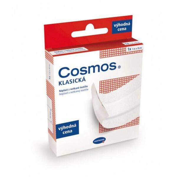 Cosmos Klasická Náplast z netkané textilie 1 m x 8 cm Cosmos Klasická Náplast z netkané textilie 1 m x 8 cm