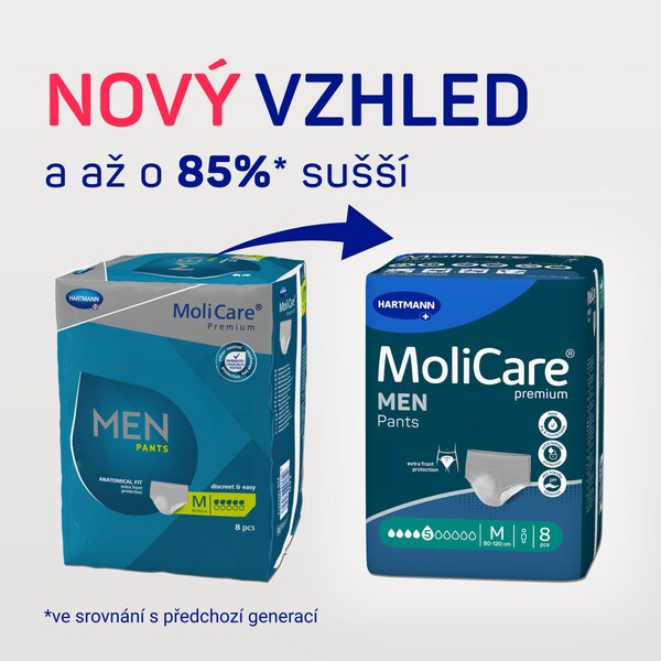 MoliCare Men Pants inkontinenční kalhotky 5 kapek M 8 ks