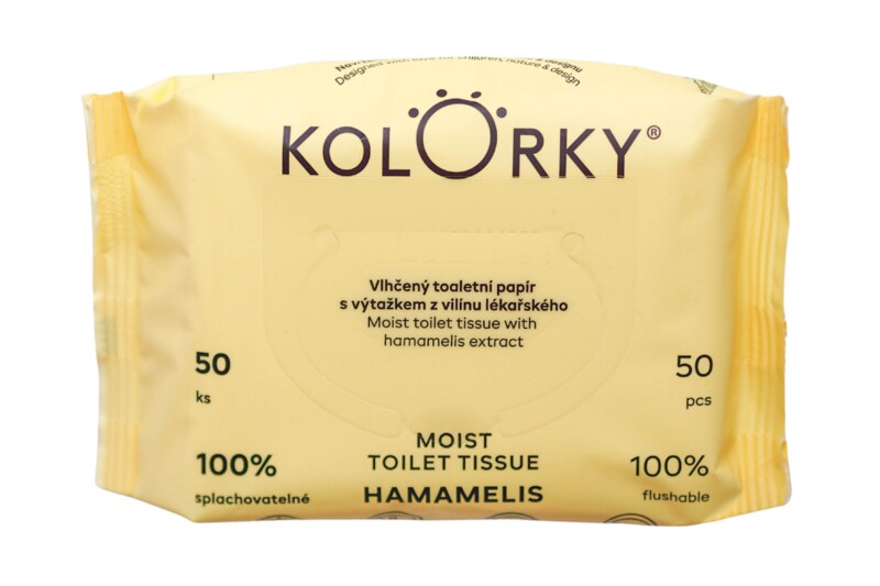 Kolorky Vlhčený toaletní papír s výtažkem z vilínu lékařského 50 ks