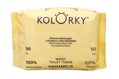 Kolorky Vlhčený toaletní papír s výtažkem z vilínu lékařského 50 ks