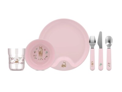 Little Dutch Dětská jídelní sada 6-dílná Fairy Garden set