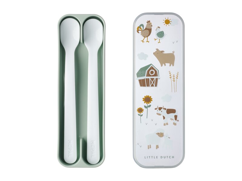 Little Dutch Lžičky s pouzdrem Farma 2 ks