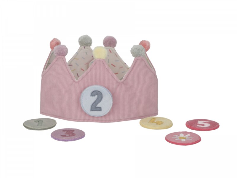 Little Dutch Narozeninová korunka s čísly Pink 1 ks