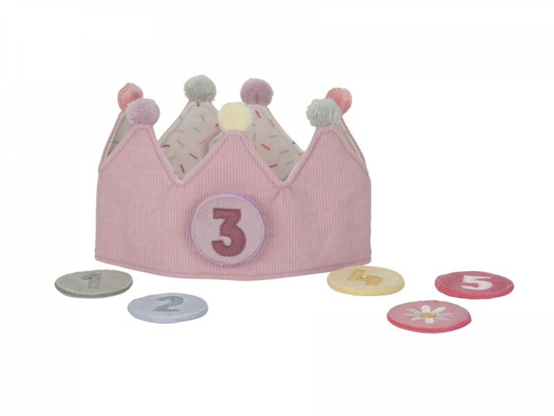 Little Dutch Narozeninová korunka s čísly Pink 1 ks