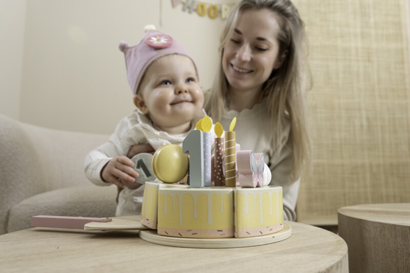 Little Dutch Narozeninová korunka s čísly Pink 1 ks