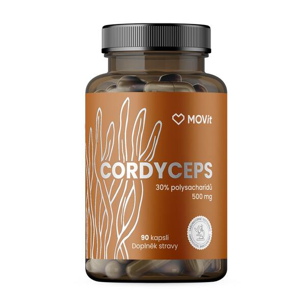 MOVit Cordyceps 30% polysacharidu 500 mg 90 kapslí