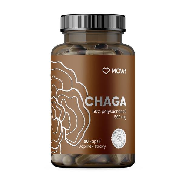 MOVit Chaga 50% polysacharidu 500 mg 90 kapslí