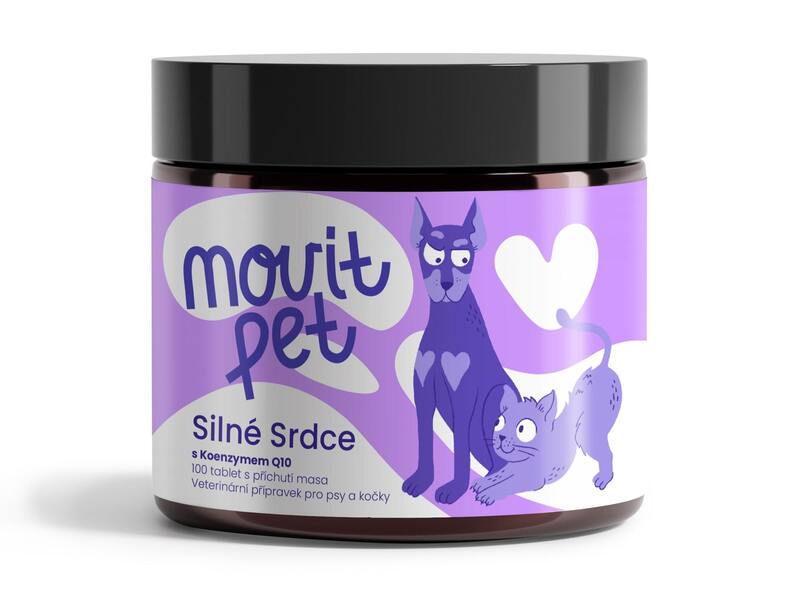 MOVit Pet Silné Srdce s Koenzymem Q10 s příchutí masa 100 tablet