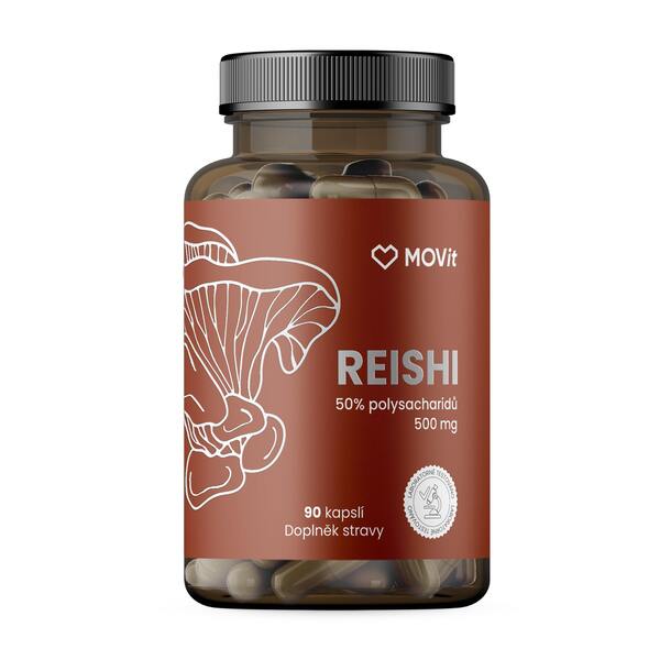 MOVit Reishi 50% polysacharidu 500 mg 90 kapslí