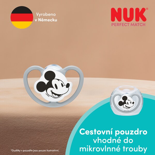 Nuk Perfect Match Air Dudlík Mickey 6-18m Mix barev 1 ks