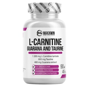 Maxxwin L-Carnitine+Guarana+Taurine 90 kapslí