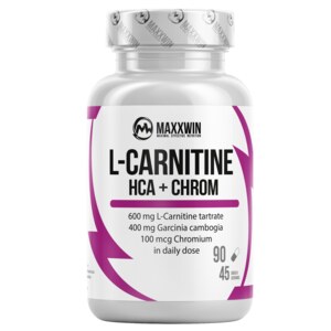 Maxxwin L-Carnitine+HCA+Chrom 90 kapslí