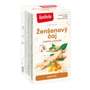 Apotheke Premier Ženšen čaj Vitalita+energie nálevové sáčky 20x2 g Apotheke Premier Ženšen čaj Vitalita+energie nálevové sáčky 20x2 g