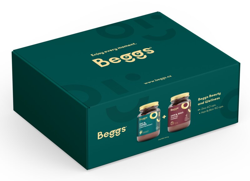 Beggs Beauty and Wellness set Hair&Skin 90 kapslí+Zinc 60 kapslí