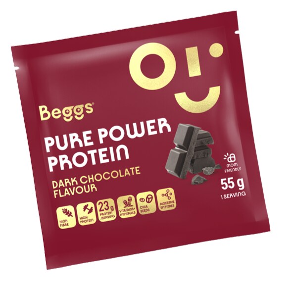 Beggs Pure Power Protein Dark Chocolate 55 g