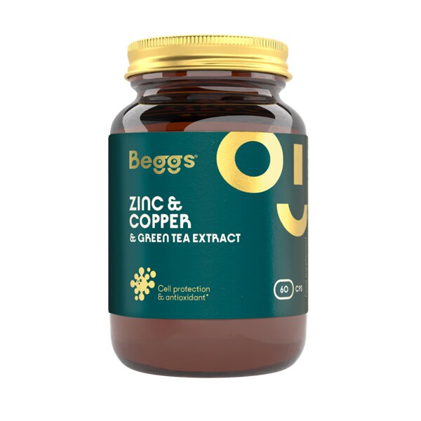 Beggs Zinc&Copper&Green tea extract 60 kapslí Beggs Zinc&Copper&Green tea extract 60 kapslí