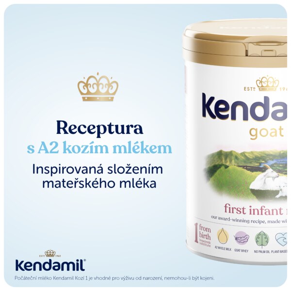 Kendamil 1 Kozí Počáteční kojenecké mléko 0-6m 800 g