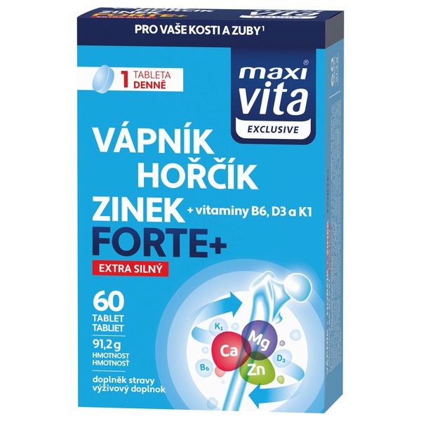 Maxi Vita Exclusive Vápník, Hořčík, Zinek Forte+ 60 tablet
