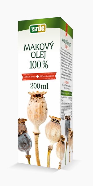 Virde Makový olej 100 % 200 ml
