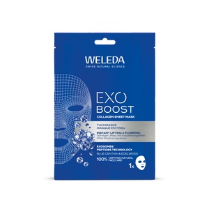 Weleda Exo Boost Kolagenová maska Modrý hořec a Protěž alpská 1 ks