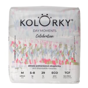 Kolorky Day Moments dětské plenky eko Celebration M 5-8 kg 29 ks Kolorky Day Moments dětské plenky eko Celebration M 5-8 kg 29 ks