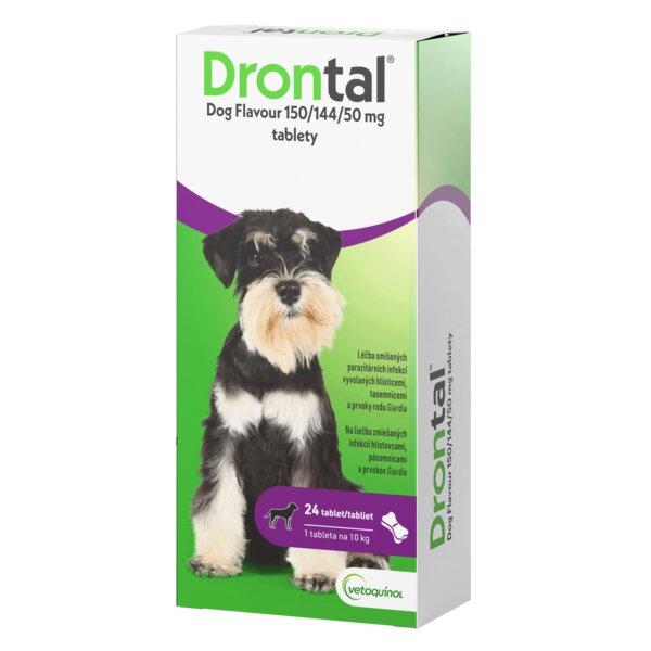 Drontal Dog Flavour 150/144/50 mg 24 tablet Drontal Dog Flavour 150/144/50 mg 24 tablet