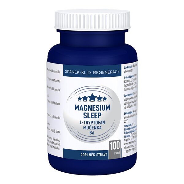 Clinical Magnesium Sleep L-Tryptofan Mučenka B6 100 kapslí Clinical Magnesium Sleep L-Tryptofan Mučenka B6 100 kapslí
