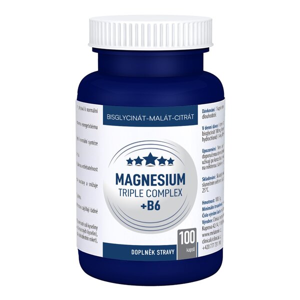 Clinical Magnesium Triple Complex + B6 100 kapslí