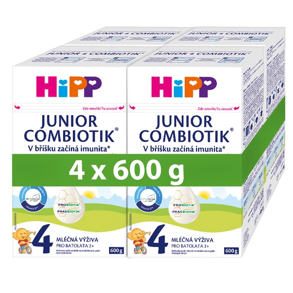 Hipp 4 Junior Combiotik Pokračovací batolecí mléko 4x600 g