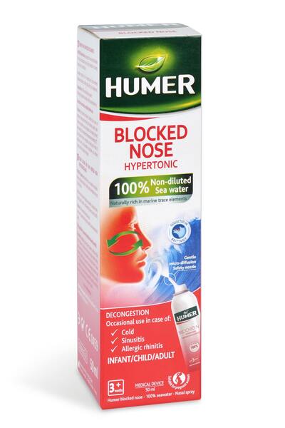 Humer Ucpaný nos 100% mořská voda hypertonická 50 ml