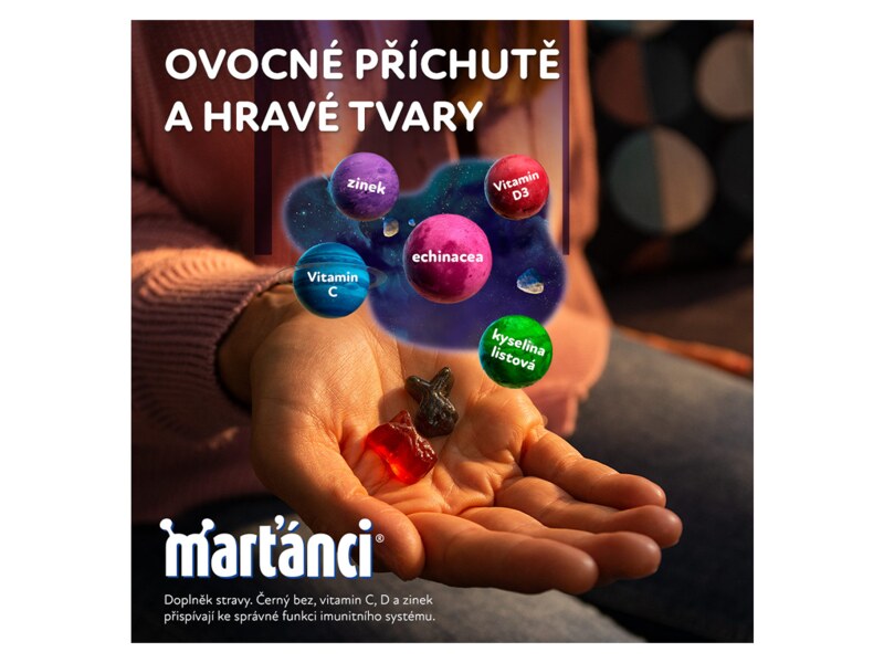 Marťánci Gummy Černý bez 20 mg 50 ks