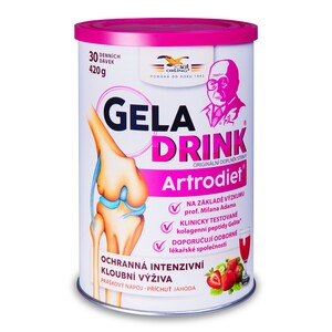 Geladrink Artrodiet práškový nápoj Jahoda 420 g Geladrink Artrodiet práškový nápoj Jahoda 420 g