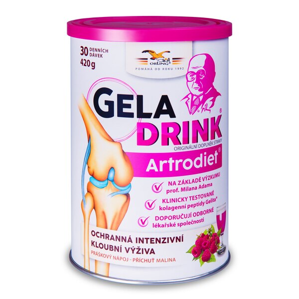 Geladrink Artrodiet práškový nápoj Malina 420 g
