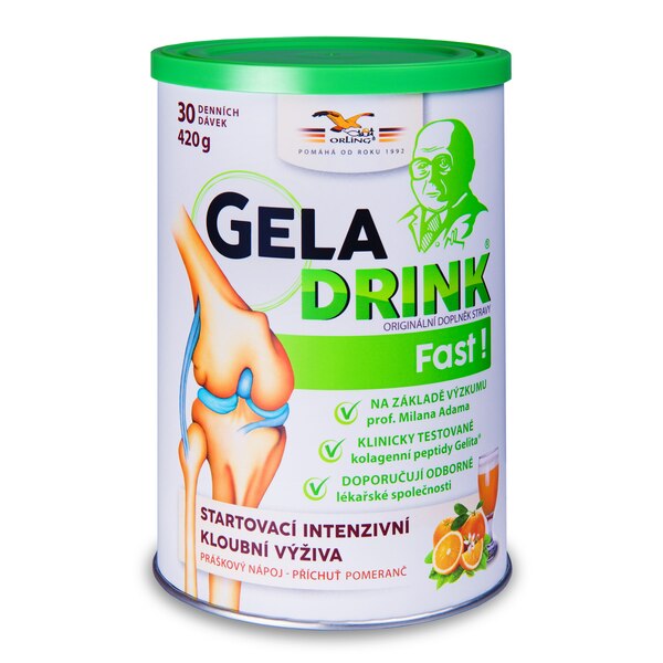 Geladrink Fast! práškový nápoj Pomeranč 420 g