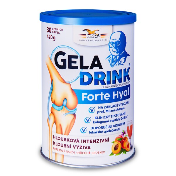 Geladrink Forte Hyal práškový nápoj Broskev 420 g